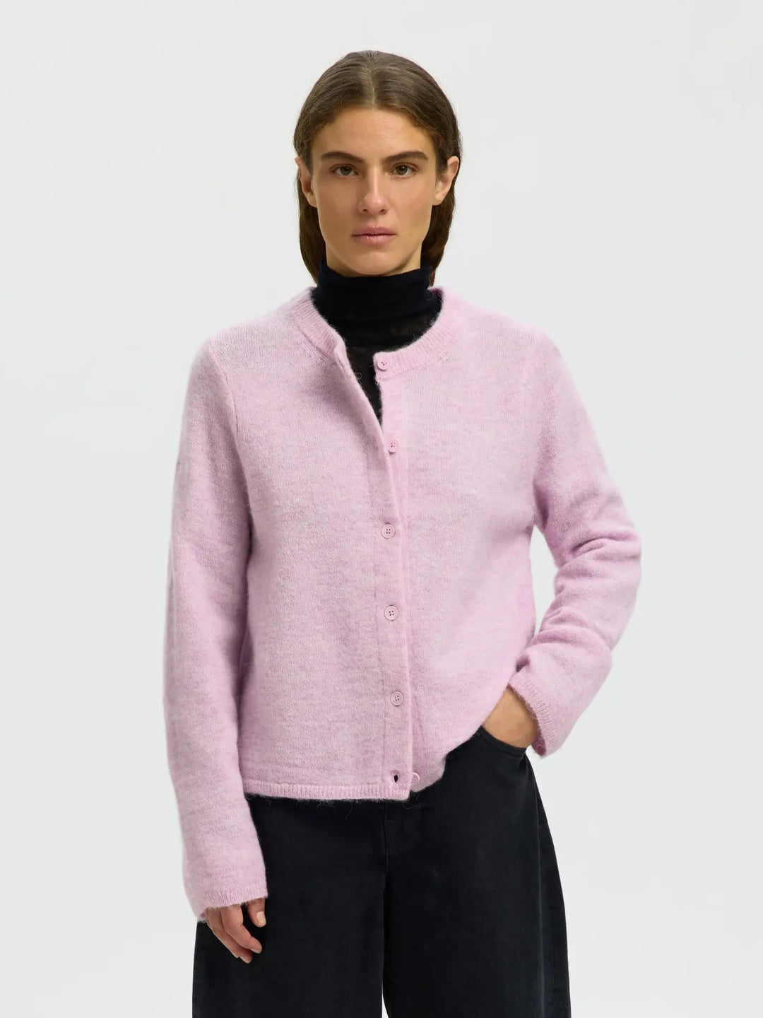 lulu new knit cardigan winsome orchid