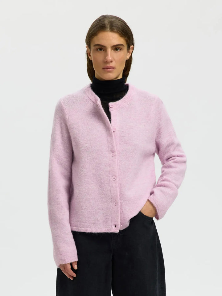 lulu new knit cardigan winsome orchid