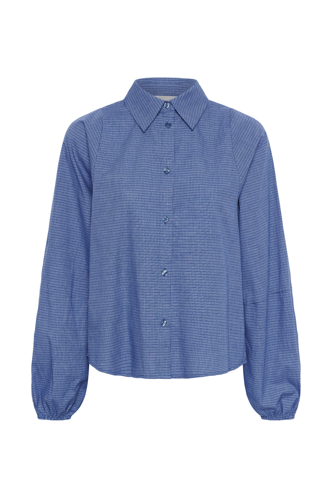 Ilse balloon sleeve shirt clear blue