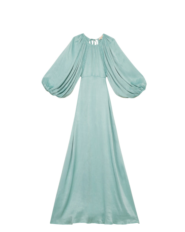 Crepe Satin Maxi Dress