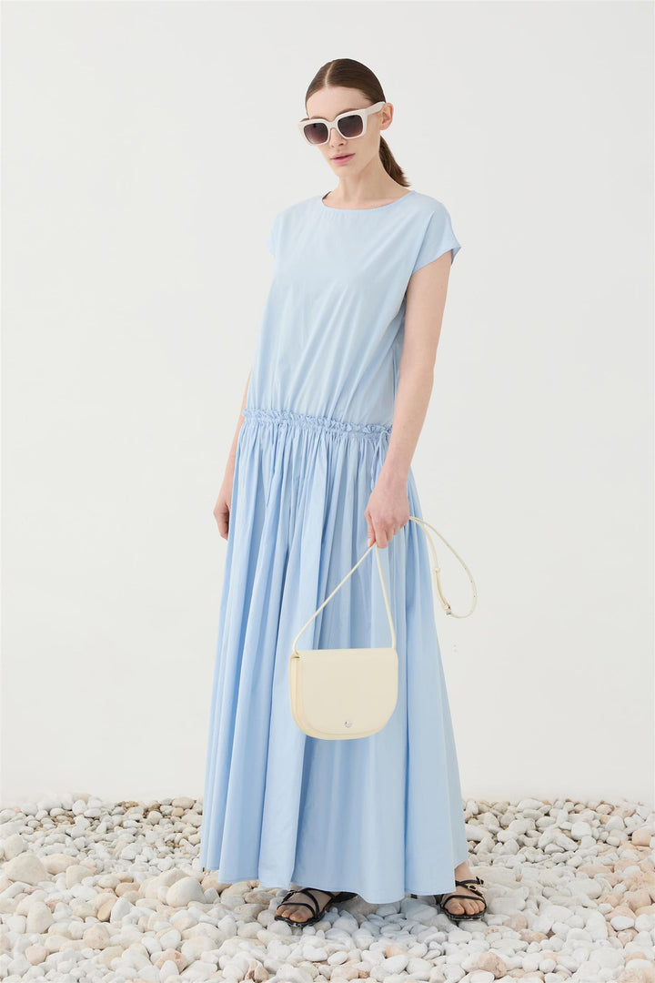 Abito Drop waist Celeste