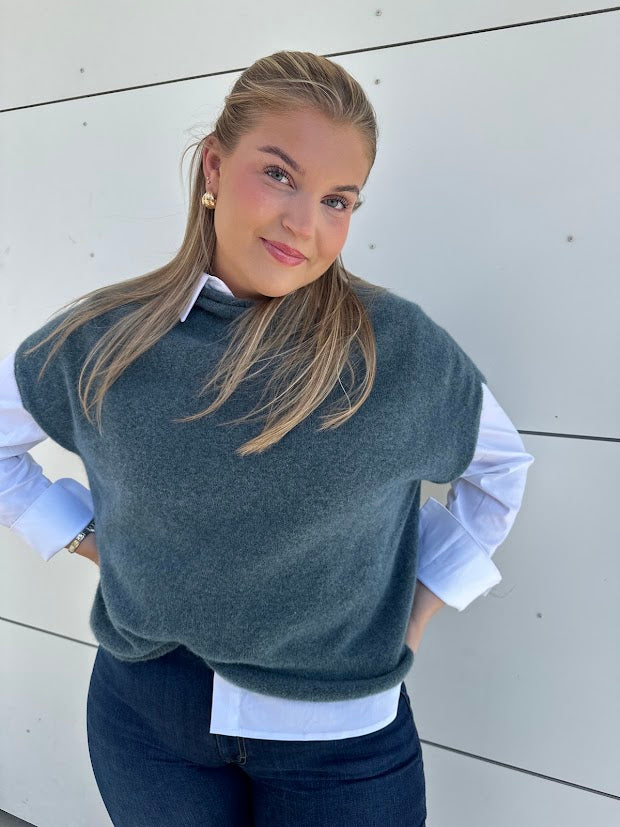 Ottilie topp støvblå