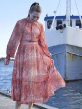 Chiffon Open Back Dress