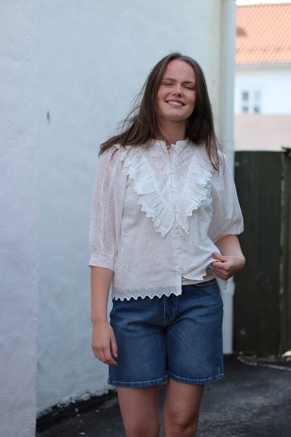 Broderie Anglaise skjorte