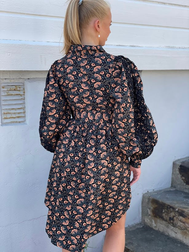 Decorated Poplin Shirt Dress