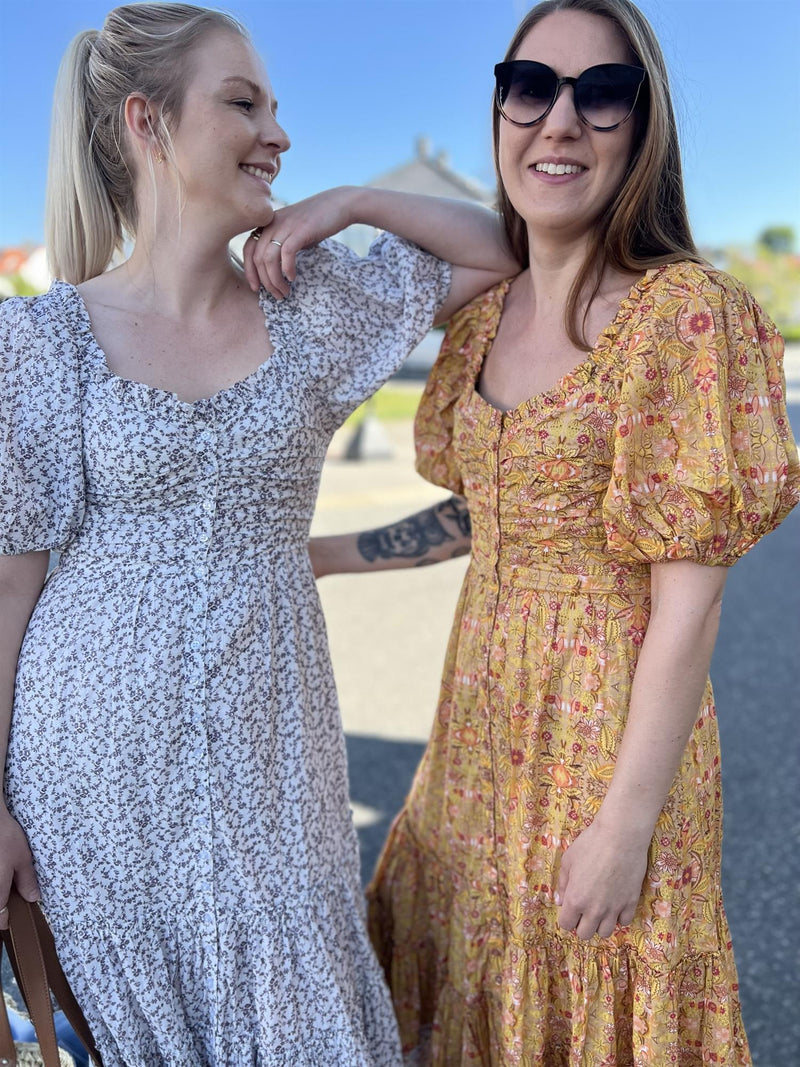 Cotton slub button down dress