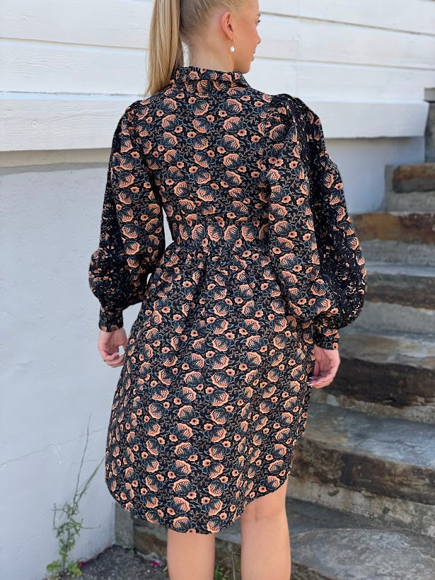 Decorated Poplin Shirt Dress