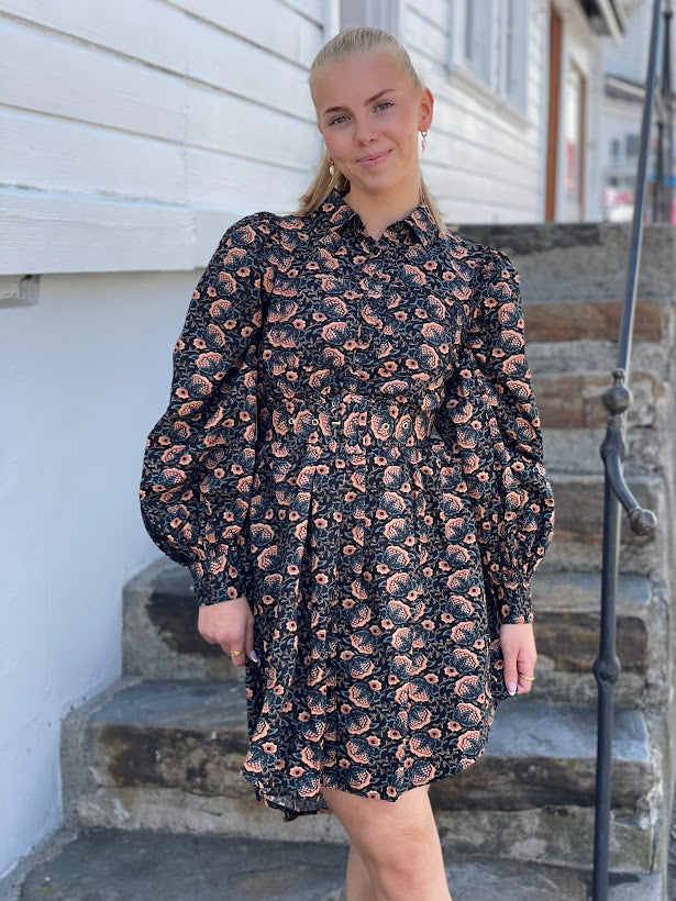 Decorated Poplin Shirt Dress