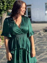 Joy Dress Solid W Tiered