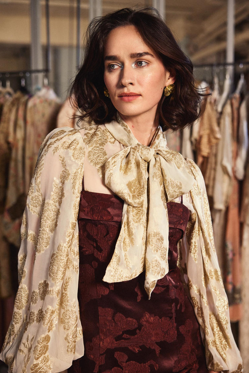 Brocade Georgette blouse