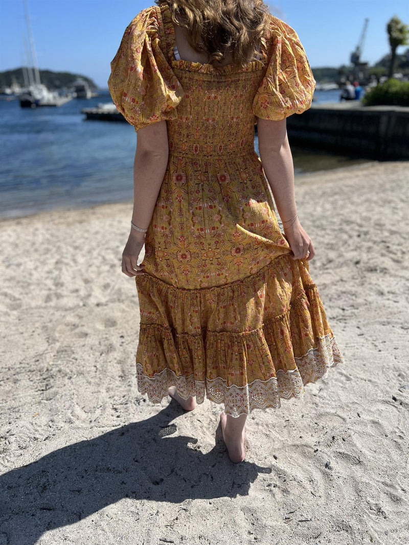 Cotton slub button down dress